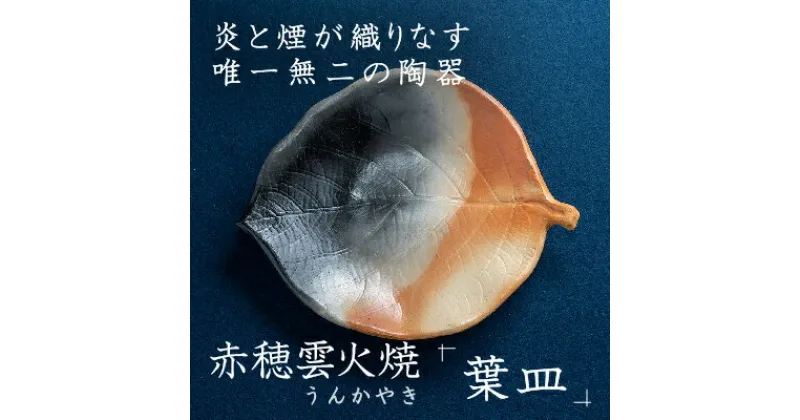 【ふるさと納税】炎と煙が織りなす唯一無二の陶器『赤穂雲火焼 葉皿』上品な一枚で日常を彩って(赤穂雲火焼 葉皿1枚)　民芸品・工芸品・インテリア・焼き物・装飾品