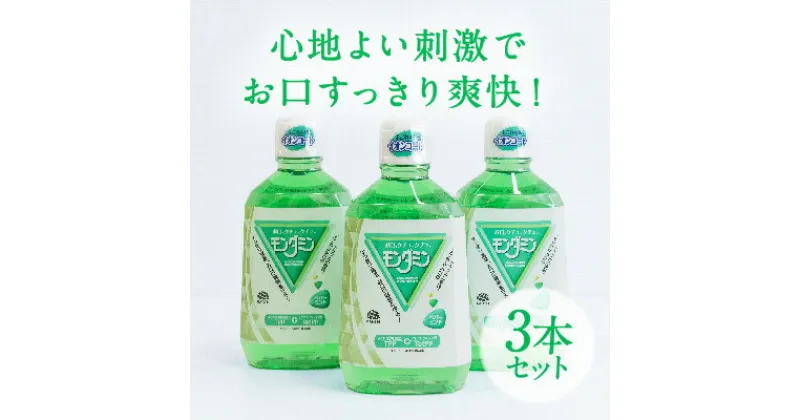 【ふるさと納税】 モンダミン ペパーミント 1080mL 3本[ アース製薬 口腔ケア 口内ケア マウスウォッシュ ]　 お口 すっきり 汚れ 除去 付着 予防 洗口液 お口のトラブル 洗浄 爽やか