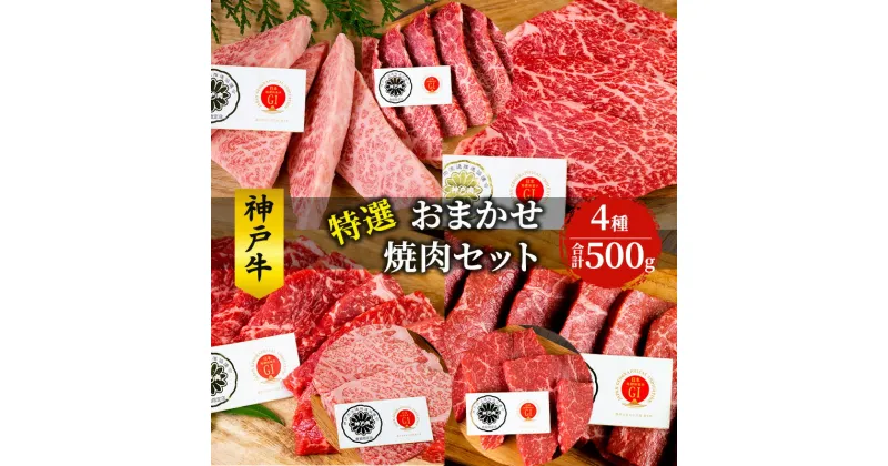 【ふるさと納税】神戸牛 特選 おまかせ 焼肉セット 500g 牛 牛肉 お肉 肉 和牛 黒毛和牛 焼肉 焼き肉 セット キャンプ BBQ アウトドア【 赤穂市 】　 おうち焼肉 　お届け：こちらの商品はお届けまでに1ヶ月程かかります。