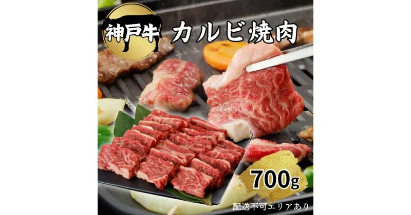 【ふるさと納税】肉 神戸牛 カルビ 焼肉 700g[ 神戸ビーフ お肉 バラ バーベキュー アウトドア キャンプ ]　 牛肉 純粋ブランド ブランド牛 神戸ビーフ 食材 グルメ 国産 国産牛