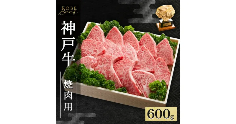 【ふるさと納税】神戸牛 焼肉用 600g AKY3[ 肉 牛肉 神戸ビーフ かたロース ロース バーベキュー キャンプ アウトドア ]　赤穂市　お届け：1～3ヶ月後お届け