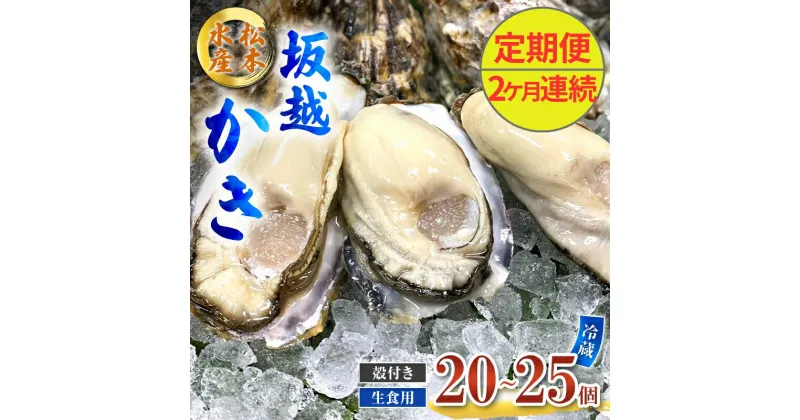 【ふるさと納税】定期便 牡蠣 生食用 坂越かき 殻付き 20～25個《2ヶ月連続お届け》 松本水産 [ 生牡蠣 真牡蠣 かき カキ 冬牡蠣 ]　定期便　お届け：2025年1月中旬～3月中旬まで