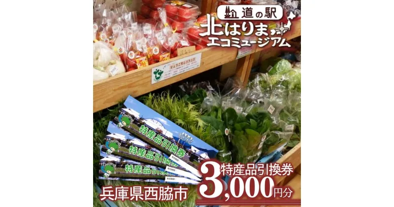 【ふるさと納税】兵庫県西脇市【道の駅・特産品引換券】3,000円分　北はりまエコミュージアム