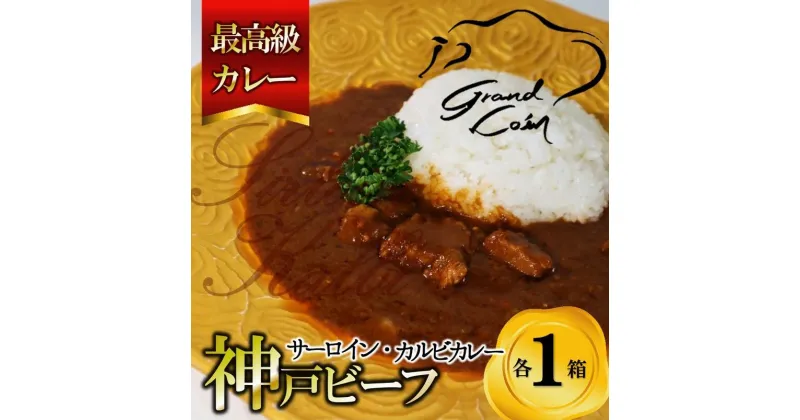 【ふるさと納税】最高級カレー『神戸ビーフ』肉カレー2食セット＜サーロインカレー・カルビカレー＞