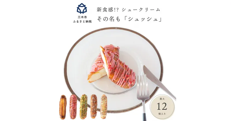 【ふるさと納税】 新食感!?シュークリーム シュッシュ 最大12個入り 5種食べ比べ シューアイス お試し 抹茶ミルクいちごチョコキャラメルナッツコーティング お中元 スイーツギフト お取り寄せ 冷たい 夏 インスタ映え お菓子 贈り物 個包装 送料無料 お見舞い すぐ 届く