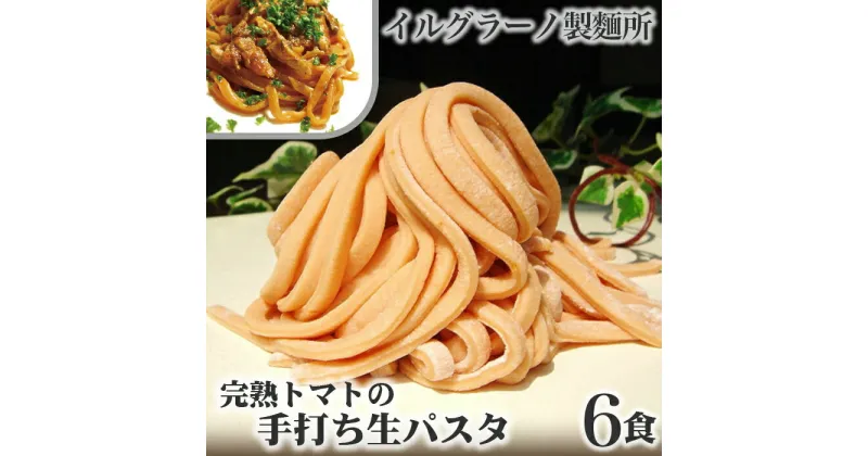 【ふるさと納税】No.020 完熟トマトの手打ち生パスタ6食 ／ リングイーネ 無添加 厳選素材 とまと 送料無料 兵庫県