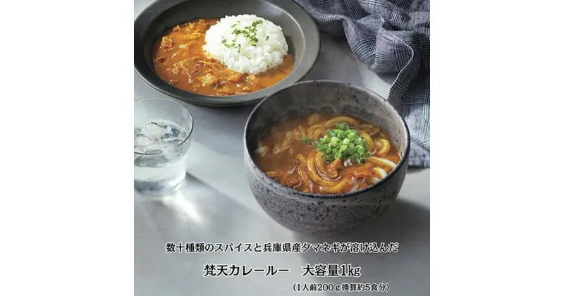 【ふるさと納税】No.389 大容量パック　梵天カレールー　1kg ／ 名物カレー スパイス 地元産野菜 送料無料 兵庫県 川西市