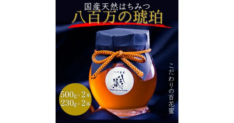 【ふるさと納税】蜂蜜 八百万の琥珀(国産天然はちみつ)500g×2本、230g×2本(計1.46kg)[ はちみつ ハチミツ 国産 百花蜜 ]　加工食品