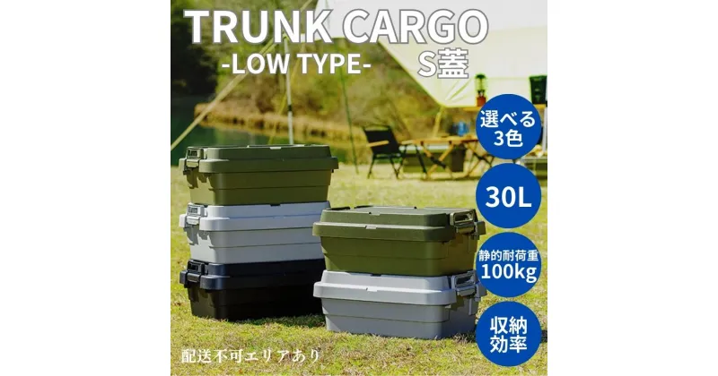 【ふるさと納税】トランクカーゴ S蓋 30L LOW TYPE [ TC-50SL アウトドア バーベキュー キャンプ ソロキャンプ コンパクト 収納 ]　 雑貨 ブラック カーキ グレー 道具入れ キャンプギア収納 トレー型 収納BOX 収納箱