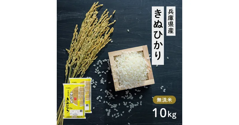 【ふるさと納税】兵庫県産 キヌヒカリ 無洗米 10kg ( 5kg × 2袋 ) [ お米 米 おいしい きぬひかり 兵庫県 小野市 ]　 精米 白米 ご飯 手間いらず 白さ 輝き 絹 粘り さっぱり 甘み お弁当