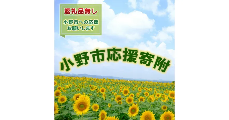 【ふるさと納税】【返礼品なし】小野市応援寄附　自治体にお任せ