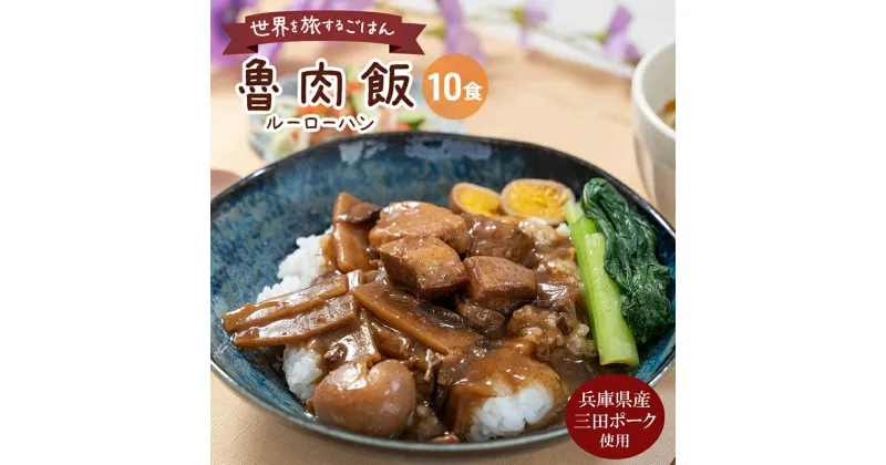 【ふるさと納税】三田ポークの魯肉飯 ( ルーローハン 台湾料理の丼 ご飯の素 うずら卵入り 160g 10食セット )健康志向 常温長期保存 保存食 防災 災害備蓄 数量限定 訳あり ふるさと納税 ふるさと 人気 おすすめ 送料無料 兵庫県 三田市