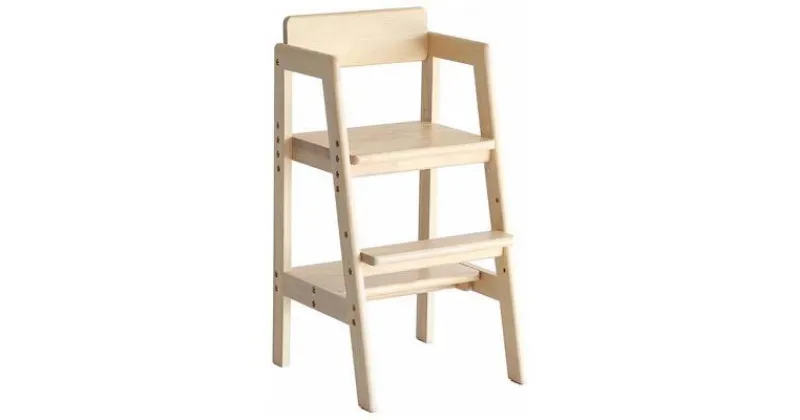 【ふるさと納税】Kids High Chair -stair- (ナチュラル) キッズ 入学祝 子供用 子ども用 新生活 インテリア おしゃれ かわいい 椅子 いす チェア 木製 市場家具 いちば イチバ ICHIBA koti　 インテリア ファッション 雑貨 日用品 キッズチェア 椅子 子供イス