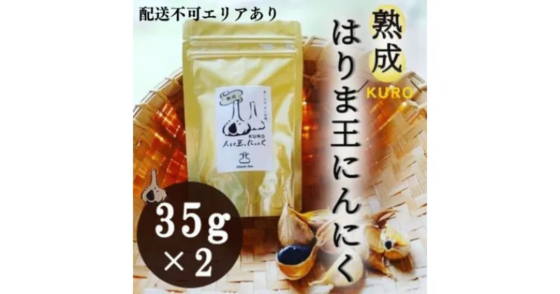 【ふるさと納税】熟成KUROはりま王にんにく 35g×2　野菜・薬味・にんにく・ニンニク