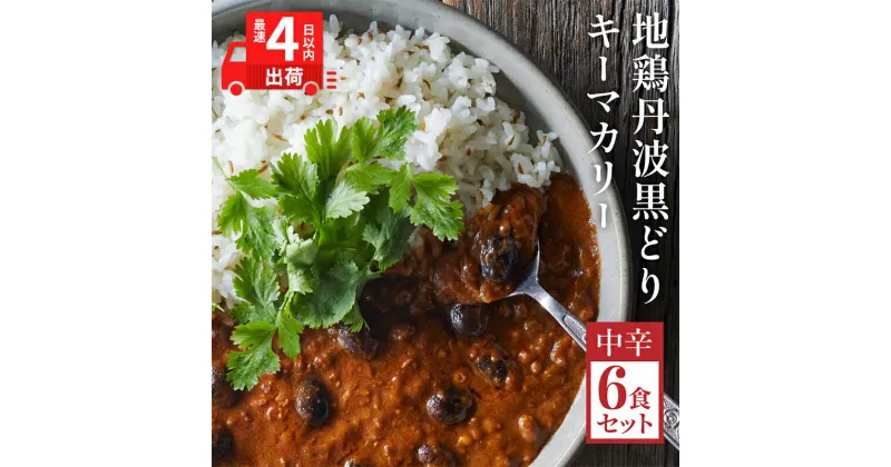 【ふるさと納税】【最短4日以内発送！】 キーマカレー 地鶏丹波黒どりと京都府産黒大豆のキーマカリー 6食 セット 詰め合わせ レトルトカレー レトルト食品 レトルト レトルトパウチ 常温保存 防災 防災食 非常食 カレー