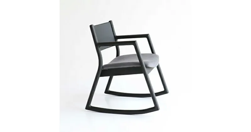 【ふるさと納税】U-La Rocking Chair -Premium Black- 新生活 木製 一人暮らし 買い替え インテリア おしゃれ 市場家具 いちば イチバ ICHIBA koti　 インテリア 椅子 グッドデザイン賞 チェアー ロッキングチェア 無垢 リラックス 日用品