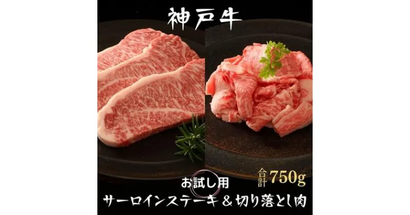 【ふるさと納税】神戸牛 サーロインステーキ 切り落とし お試しセット 750g セット 詰め合わせ A4ランク A5ランク 牛肉 牛 お肉 肉 ブランド牛 和牛 神戸ビーフ 但馬牛 サーロイン ステーキ ステーキ肉 炒め物 国産 冷凍