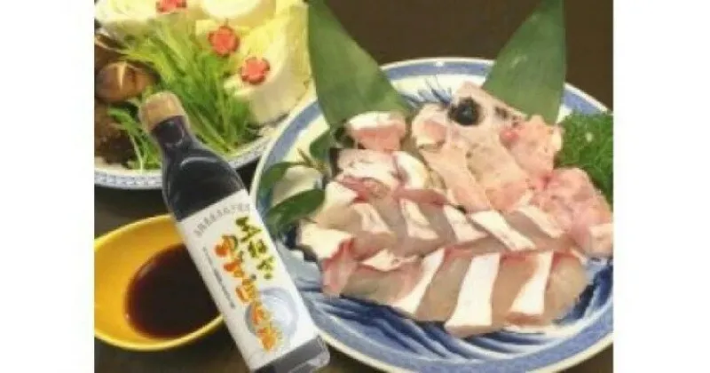 【ふるさと納税】27)クエ鍋セット　ポン酢付き　プリプリ旨味たっぷり！極上のくえ鍋セット500g（3～4人前）淡路島玉ねぎポン酢付き！