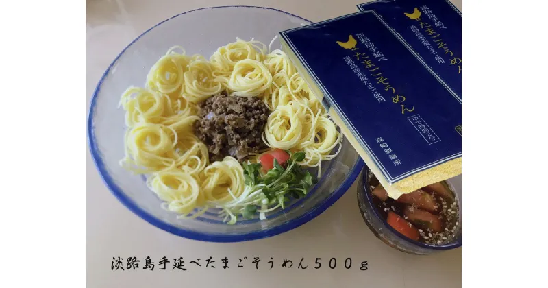 【ふるさと納税】 ふるさと納税 そうめん 【森崎製麺所】淡路島手延べたまごそうめん5束×2袋（500g） 素麺 3000円 ポッキリ メール便 麺 乾麺 食べきり 手延べ そーめん 淡路島 ご当地 お取り寄せ グルメ 常温 送料無料 お買い物マラソン