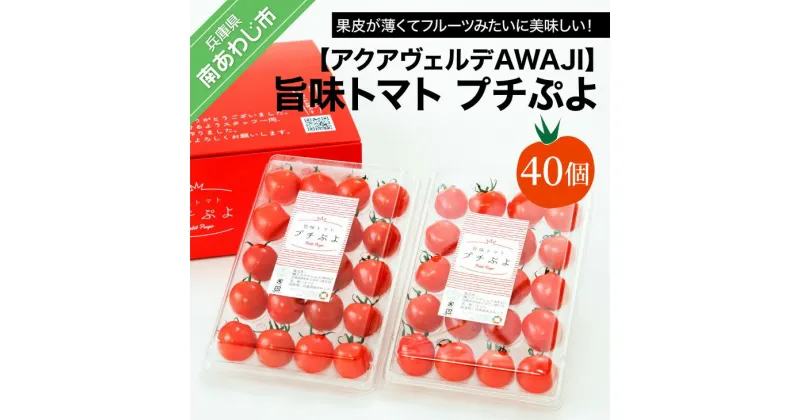 【ふるさと納税】【アクアヴェルデAWAJI】 ふるさと納税 おすすめ 淡路島 旨味トマト プチぷよ 40個　◆配送12月中旬～