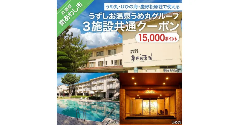 【ふるさと納税】 ふるさと納税 旅行 うずしお温泉うめ丸グループ【3施設共通クーポン】15,000P