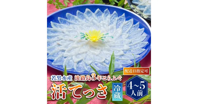 【ふるさと納税】【 発送時期が選べる 冷蔵 】淡路島3年とらふぐ活てっさ（4～5人前）◆配送10月1日～4月15日ふぐ てっさ とらふぐ ふぐ刺し ふぐ刺身 ふぐしゃぶ 活魚 鮮魚 海産物 海鮮 魚 淡路島 淡路 産地直送 お取り寄せ グルメ