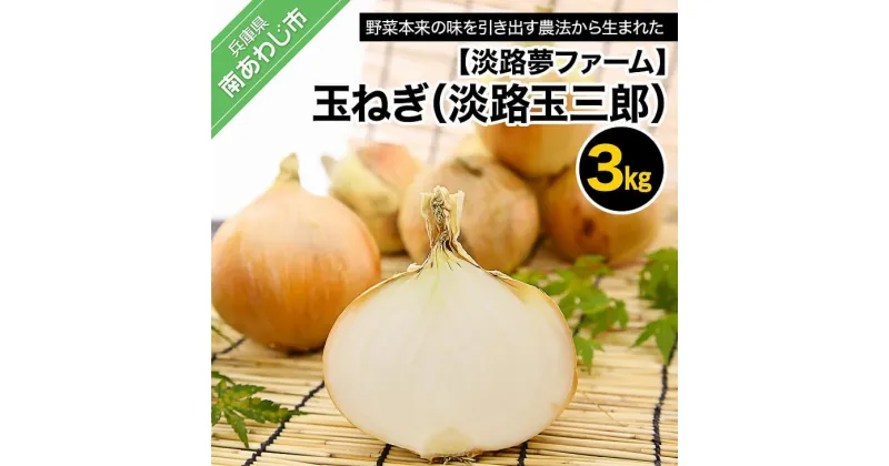 【ふるさと納税】玉ねぎ3kg