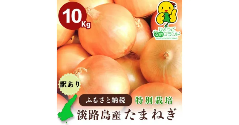 【ふるさと納税】兵庫県認証★特別栽培★淡路島たまねぎ【10kg】ちょっと訳あり(サイズ不ぞろい、少し変形)