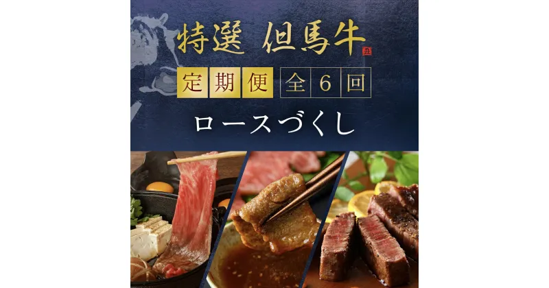 【ふるさと納税】定期便 特選但馬牛ロースづくし6回 但馬牛 神戸牛 神戸ビーフ 黒毛和牛 国産牛 ブランド和牛 赤身 牛 お肉 牛肉 ビーフ ロース 牛ロース 兵庫県 朝来市 AS1O2