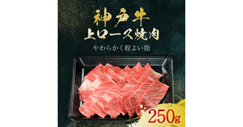 【ふるさと納税】神戸牛 上ロース焼肉 250g (AG040) 神戸ビーフ 神戸肉 黒毛和牛 ブランド和牛 国産和牛 ロース 上ロース 焼肉 焼き肉 焼肉用 BBQ バーベキュー 肉 お肉 牛肉 牛 にく おにく ニク 兵庫県 朝来市 AS36BB54