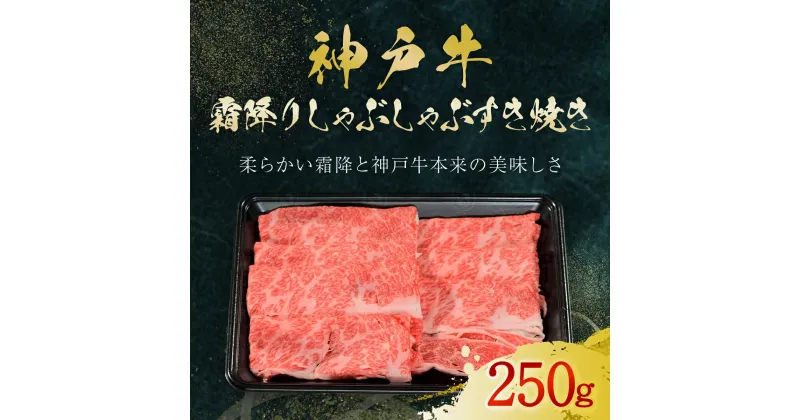 【ふるさと納税】神戸牛 霜降りしゃぶしゃぶすき焼き 250g (AG049) 神戸ビーフ 神戸肉 黒毛和牛 ブランド和牛 国産和牛 すき焼き しゃぶしゃぶ 牛薄切り 薄切り うす切り肉 霜降り 霜降り肉 霜降り牛 霜降りビーフ 肉 お肉 牛肉 牛 にく おにく ニク 兵庫県 朝来市 AS36BB56