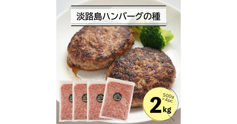 【ふるさと納税】淡路島ハンバーグの種2キロ（500g×4パック）