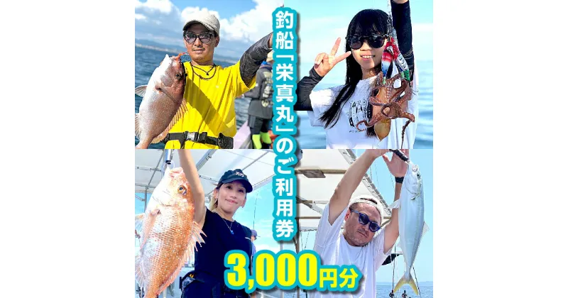 【ふるさと納税】釣船「栄真丸」のご利用券（3,000円分）