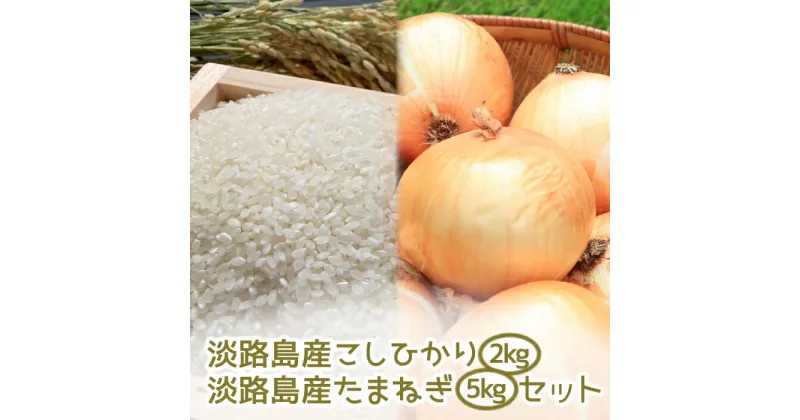 【ふるさと納税】淡路島産こしひかり2kg+淡路島産たまねぎ5kgセット