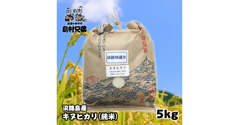 【ふるさと納税】淡路島産　お米「キヌヒカリ」（純米）5kg