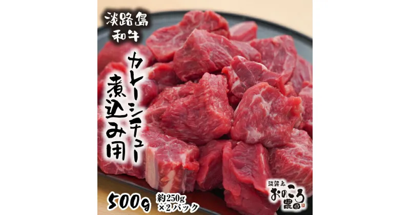 【ふるさと納税】淡路島和牛 カレー・シチュー煮込み用 500g（250g×2パック)