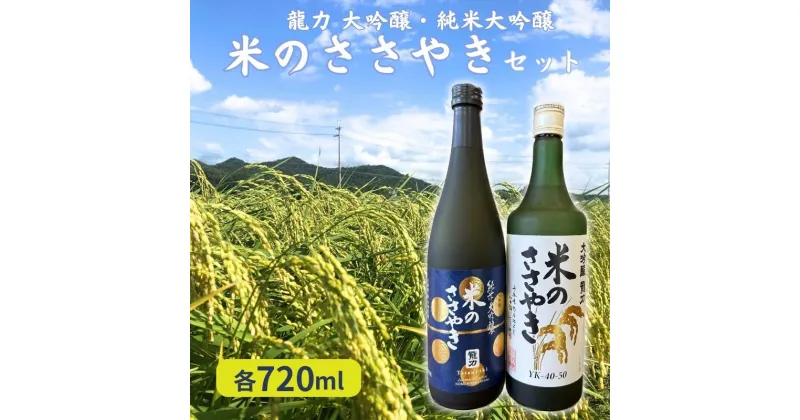 【ふるさと納税】龍力 大吟醸 ・ 純米大吟醸 米のささやき 飲み比べ セット 各720ml 本田商店 加東市特A地区産山田錦使用 [日本酒 酒 お酒 四合瓶 贈答品 辛口 ]　 晩酌 家飲み 日本酒飲み比べ 日本酒セット