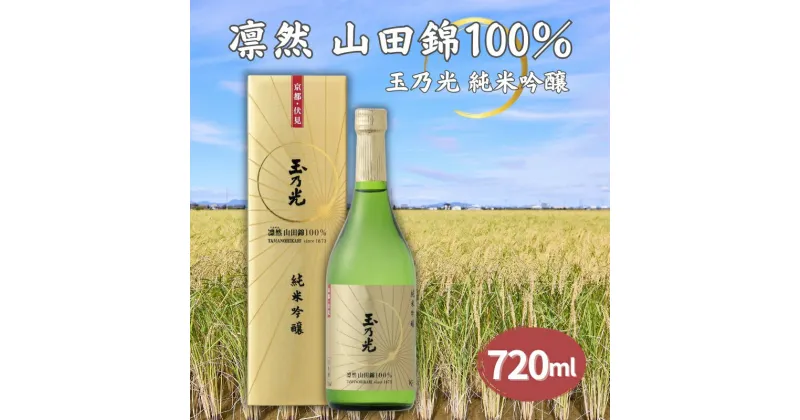 【ふるさと納税】玉乃光 純米吟醸 凛然 山田錦 100% 720ml 化粧箱入 加東市特A地区産 山田錦使用[ 玉乃光酒造 日本酒 酒 お酒 四合瓶 贈答品 辛口 モダン ]　お酒・日本酒・純米吟醸酒