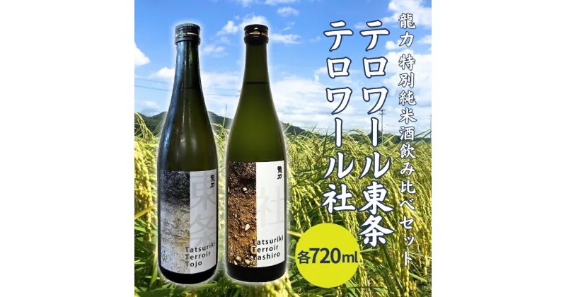 【ふるさと納税】龍力 特別純米酒 テロワール東条 ・ テロワール社 飲み比べ 各720ml 本田商店 加東市特A地区 東条産 ・ 社産 山田錦使用[日本酒 酒 お酒 四合瓶 贈答品 辛口 ]　 アルコール 最高品質 酒米 穏やか 香り 柔らか 美味しい お米