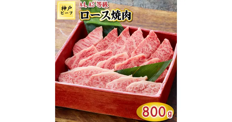 【ふるさと納税】TK034神戸牛ロース焼肉800g [1068]