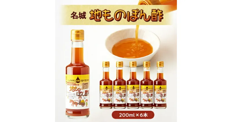 【ふるさと納税】名城　地ものぽん酢200ml　6本セット【1004519】