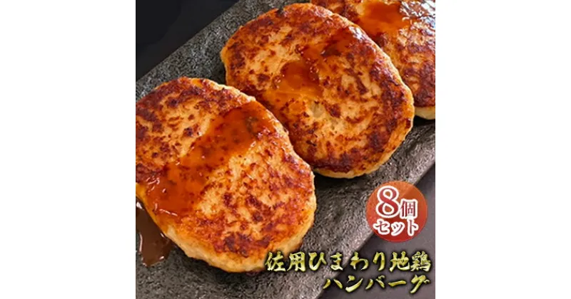 【ふるさと納税】佐用ひまわり地鶏　ハンバーグ 8個入り / 冷凍 焼くだけ 簡単　【お肉・ハンバーグ・簡単調理・焼くだけ】