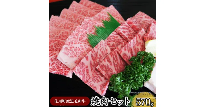 【ふるさと納税】＜佐用町産黒毛和牛＞焼肉セット570g　 バーベキュー お肉 牛肉 牛肉炒め物 国産 黒毛和牛 贅沢 夕飯 食卓 ディナー 料理 食材 生物 食品 食べ物 多用途 焼肉