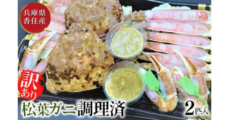 【ふるさと納税】訳あり カニ タグ付き 松葉ガニ 2杯 調理済み 数量限定 身入りバッチリ ズワイガニ 蟹味噌 松葉蟹 ずわい蟹 蟹 姿 ポーション かに 鍋 ずわいがに 蟹しゃぶ ギフト お歳暮 高級 香住 柴山ガニ 特大 不揃い (傷や汚れのある場合あり) 07-38