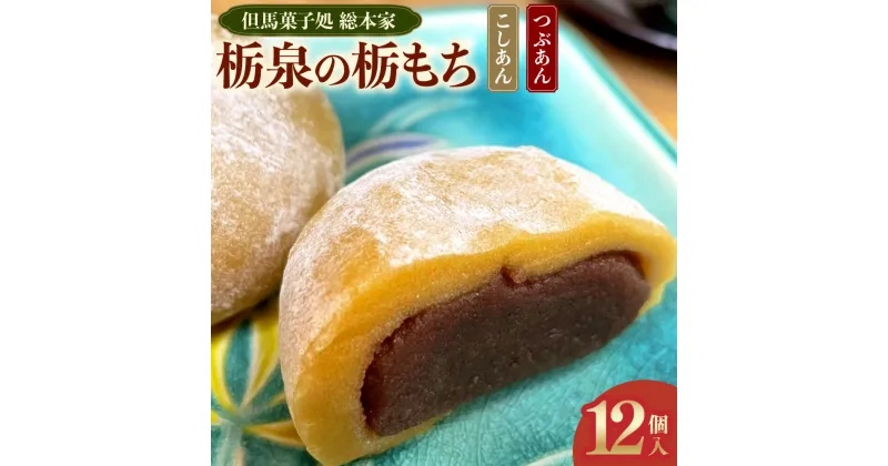 【ふるさと納税】但馬菓子処 総本家 栃泉の栃もち こしあん&つぶあん ミックス 各6個の12個入り 冷凍品 栃もち とち餅 栃餅 もち お餅 おもち 和菓子 菓子 スイーツ 和スイーツ 食べ比べ こしあん つぶあん【配送不可地域：離島】【1344843】兵庫県 新温泉町 送料無料