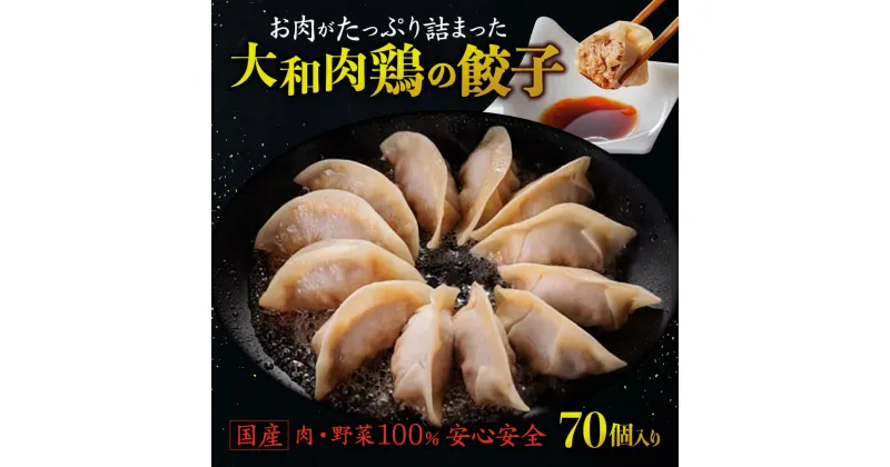 【ふるさと納税】餃子 セット 大和肉鶏の餃子（70個）ジューシー餃子大容量 肉鶏 鶏餃子 小分けパック ぎょうざ こだわり餃子 食べ比べ 詰合せ ギョウザ ぎょうざ 中華 冷凍餃子 おかず 惣菜 簡単 お手軽 冷凍 送料無料 国産 贈り物 お礼の品 パーティー 奈良県 奈良市 I-32