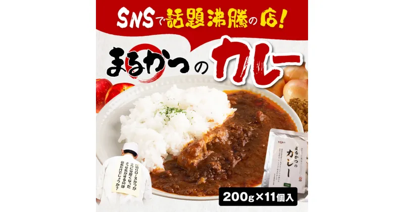 【ふるさと納税】カレーライス まるかつのカレー 200g×11個 大行列のお店 名店 カレー レトルト レトルトカレー スパイス 豚 ひき肉 手軽 簡単 ギフト プレゼント 自宅用 手土産 贈答品 内祝い SNS話題 ふるさと納税 返礼品 なら 奈良県 奈良市 U-31