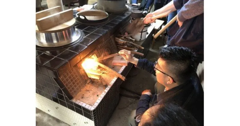 【ふるさと納税】ランチをゆっくりおくどさん体験（ペア）体験 ランチ ペア ギフト プレゼント 贈り物 なら G-69