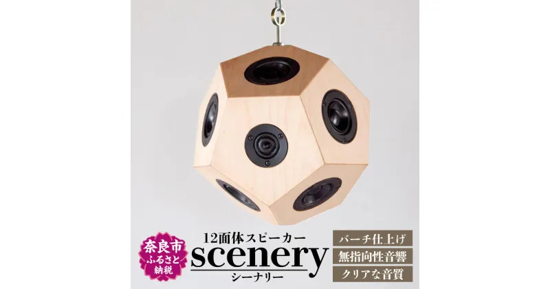 【ふるさと納税】 12面体スピーカー”scenery” バーチ仕上げ 正12面体 無指向性 スピーカー 広帯域 音質 音響 オーディオ オリジナルスピーカー listude おしゃれ インテリア 高音質 AV機器 ポータブルオーディオ 音圧 楽天 通販 返礼品 寄付 ギフト お中元 故郷納税 奈良