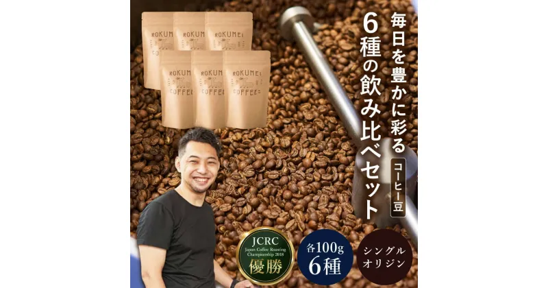 【ふるさと納税】シングルオリジンコーヒー100g×6種セット 【豆】コーヒー 珈琲 飲み比べ お取り寄せ 日本一の焙煎士 オリジナルコーヒー 休憩 おやつタイム ギフト プレゼント 贈答品 お礼の品 株式会社 路珈珈 なら 奈良県 奈良市 H-104